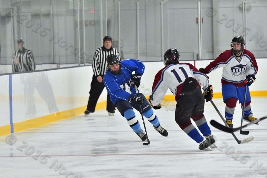 Wheaton College Men\'s Ice Hockey vs Middlesex Community College. - Photo By: KEITH NORDSTROM